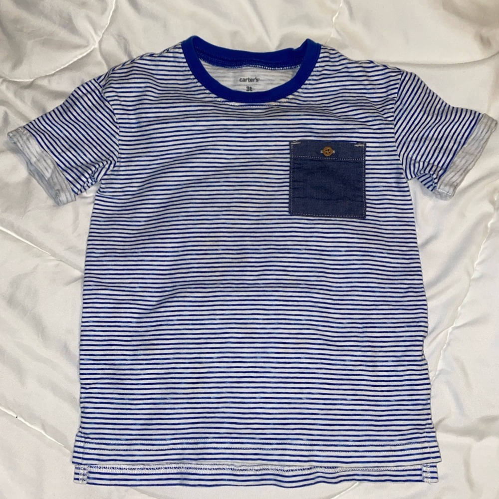 Carter's Blue Striped Kids T-Shirt
